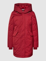 Płaszcz z kapturem model ‘NYLON MIX DOWN HOODED PARKA’ od Tommy Hilfiger Czerwony - 4
