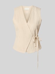 Weste mit Bindegürtel Modell 'Samara' von Neo Noir Beige - 20