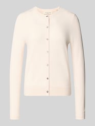 Regular fit gebreid jack van viscosemix met geschulpte zoom van Christian Berg Woman Fuchsia - 37