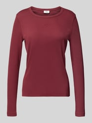 Slim Fit Langarmshirt in Ripp-Optik von s.Oliver RED LABEL Bordeaux - 17