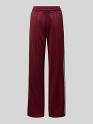 Straight fit sweatpants met contraststrepen, model 'Terry' van Calvin Klein Jeans Bordeaux - 1