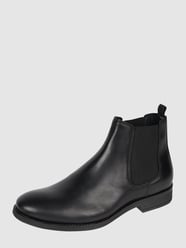 Chelsea boots van leer, model 'Wargo'  van Jack & Jones Zwart - 34