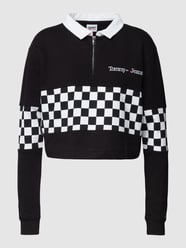 Cropped Longsleeve mit Label-Stitching von Tommy Jeans Schwarz - 27