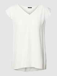 Blusenshirt mit V-Ausschnitt von More & More Weiß - 19