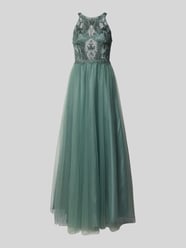 Abendkleid in semitransparentem Design mit Ziersteinbesatz von Laona - 37