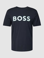 T-Shirt mit Label-Print Modell 'Tee' von BOSS Green Blau - 18