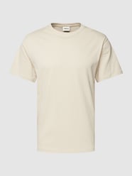 T-shirt z okrągłym dekoltem model ‘Cadel’ od !Solid Beżowy - 36