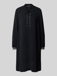 Knielanges Kleid mit V-Ausschnitt von Marc Cain Schwarz - 31