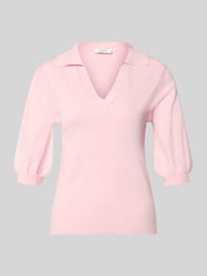 Slim Fit Poloshirt aus Viskose-Mix Modell 'Morla' von b.young Pink - 32