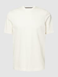 T-Shirt mit geripptem Rundhalsausschnitt von Tommy Hilfiger Beige - 12