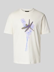 T-Shirt mit Label-Print von Emporio Armani Weiß - 1