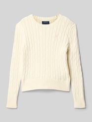 Strickpullover mit Zopfmuster und Label-Stitching von Polo Ralph Lauren Teens - 4