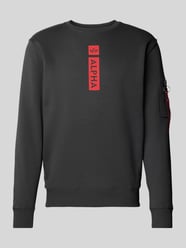 Sweatshirt met labelprint van Alpha Industries Grijs / zwart - 48