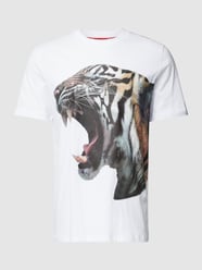 T-Shirt mit Motiv-Print Modell 'Digre' von HUGO Weiß - 36