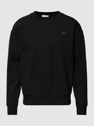 Sweter z dzianiny z naszywką z logo model ‘OTTOMAN’ od CK Calvin Klein Czarny - 27