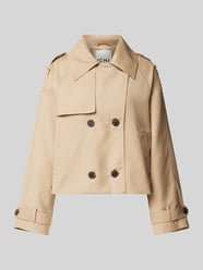 Jacke mit Leistentaschen Modell 'EPARZA' von ICHI Beige - 3