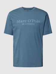 T-Shirt mit Label-Print von Marc O'Polo Blau - 38