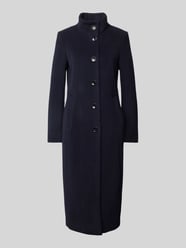 Slim Fit Wollmantel mit Stehkragen Modell 'Elsa' von Milo Coats Blau - 35