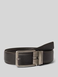 Leren riem met labeldetail, model 'Yale' van Monti Bruin - 4