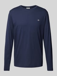 Longsleeve mit Label-Stitching von Gant Blau - 3