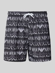Regular Fit Badeshorts mit Label-Print von Emporio Armani - 9