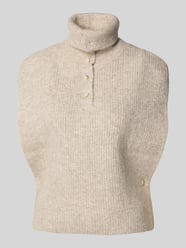 Relaxed fit gilet in gebreide look, model 'Tristiana' van mbyM Beige - 33