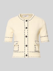 Slim fit gebreid jack met opgestikte zakken van Rich & Royal - 5