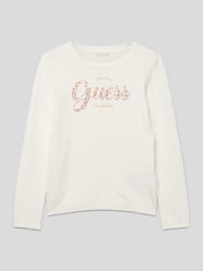 Gebreide pullover van viscosemix met stretch van Guess Wit - 46