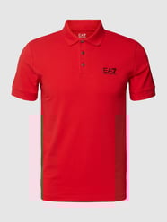 Poloshirt mit Label-Print von EA7 Emporio Armani Rot - 23