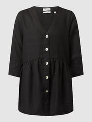 Blouseshirt van linnen van Christian Berg Woman Zwart - 45