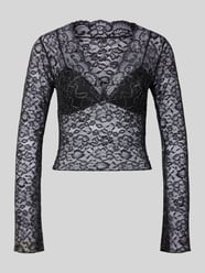 Regular Fit Blusentop mit Effektgarn-Muster Modell 'CHLOE' von ONLY - 17