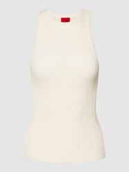 Stricktop mit Rundhalsausschnitt Model 'Shariza' von HUGO Weiß - 33
