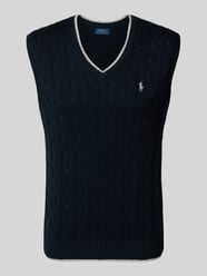 Pullunder mit Zopfmuster und V-Ausschnitt von Polo Ralph Lauren - 15