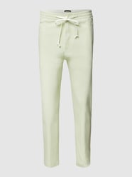 Stoffen broek met linnen van Drykorn Groen - 27