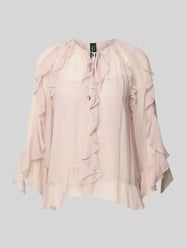 Blouse van viscose met volants van Marc Cain Beige - 19
