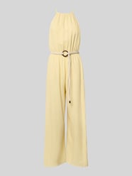 Jumpsuit aus Viskose-Mix mit Gürtel von Apricot - 37