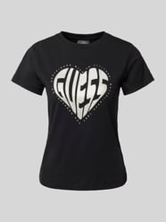 T-Shirt mit Label-Detail Modell 'JULIA' von Guess Activewear Schwarz - 16