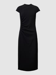 Midi-jurk met plooien, model 'VERMUT' van Max Mara Studio Zwart - 32