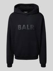 Hoodie mit Label-Stitching und Känguru-Tasche von Balr. - 26