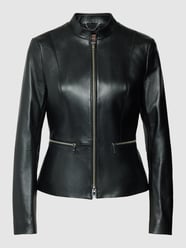 Lederjacke mit Reißverschlusstaschen Modell 'Salometa' von BOSS Black Women Schwarz - 22