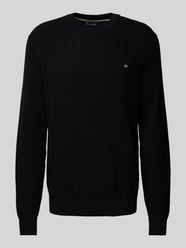 Strickpullover mit Logo-Stitching von Christian Berg Men Schwarz - 47