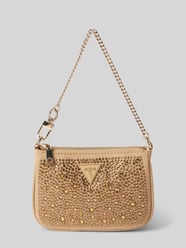 Handtas met siersteentjes, model 'DAILY POUCH' van Guess Geel - 29