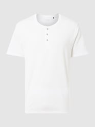 Serafino-Shirt aus Baumwolle von Schiesser Weiß - 35