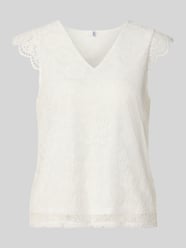 Regular Fit Blusentop mit Spitzenbesatz Modell 'OLLINE' von PIECES - 28