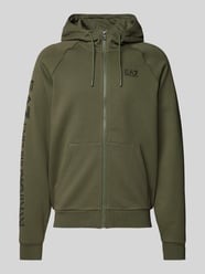 Sweatjacke mit Logo-Prints und Kapuze von EA7 Emporio Armani Grün - 36