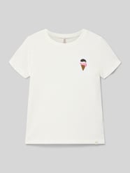 męski t-shirt o kroju regular fit z czystej bawełny model 'VEGA' od ONLY - 32