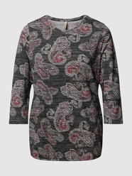 Lang shirt met 3/4-mouwen, model 'GALINA' van Soyaconcept Bordeaux - 4