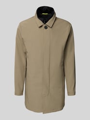 Lange jas met blinde knoopsluiting, model 'Philman' van Matinique Beige - 23