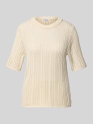 Koszulka dzianinowa z czystej bawełny o kroju regular fit model 'NUKA' od PIECES - 40