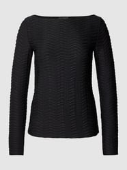 Longsleeve mit Strukturmuster von Emporio Armani Schwarz - 7